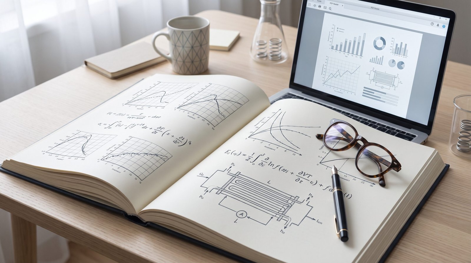 Artículo científico abierto con gráficas y ecuaciones de ingeniería térmica