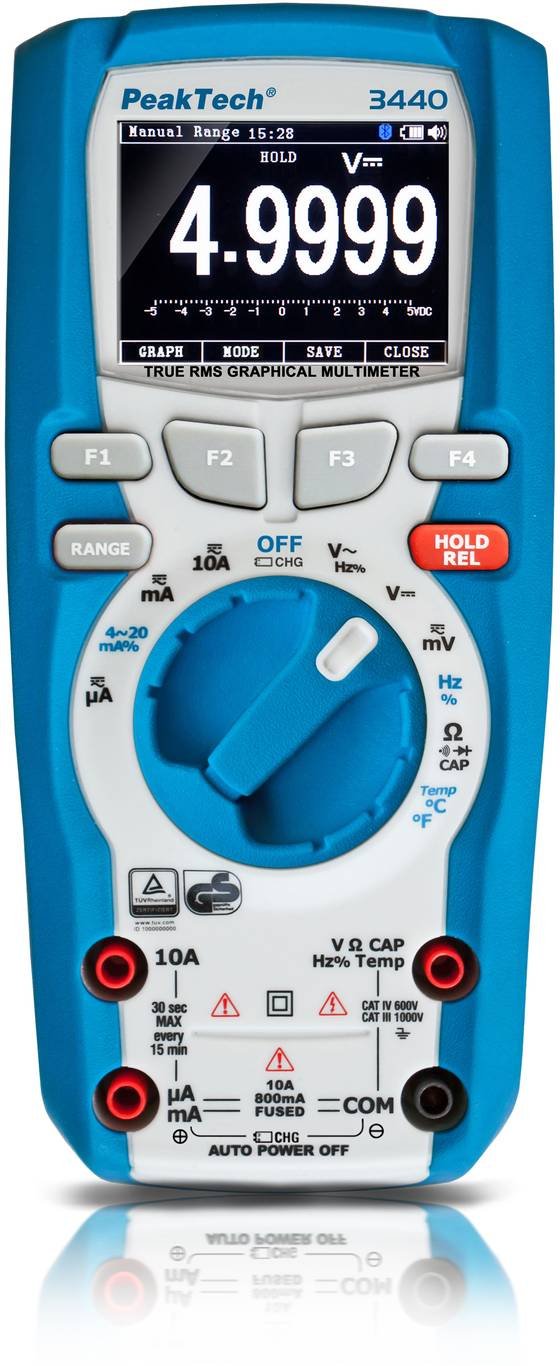 Multímetro gráfico True RMS — PeakTech 3440